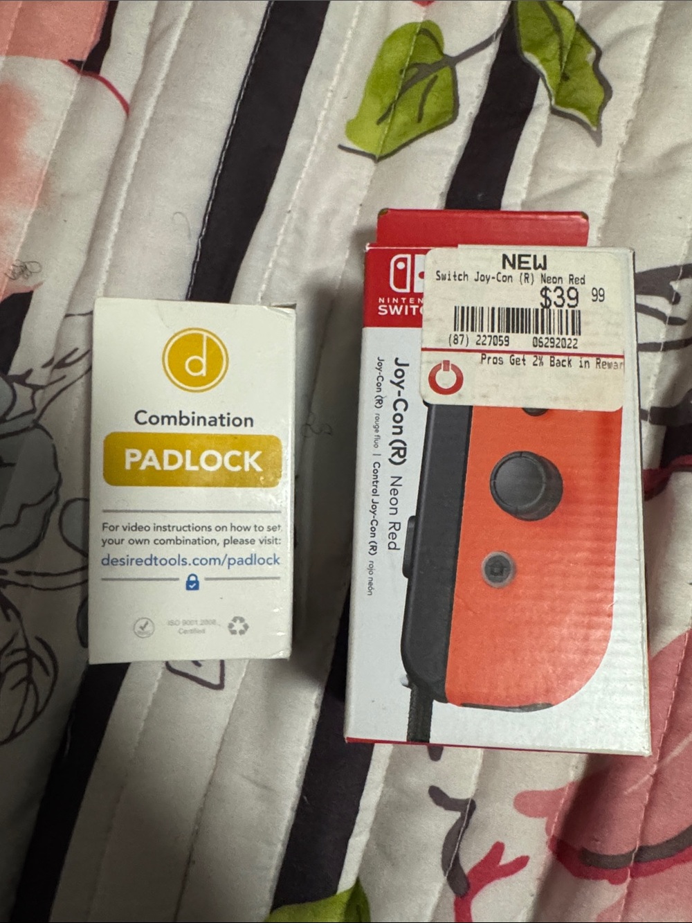 Nintendo Neon Red Right Joy-Con Controller in Box